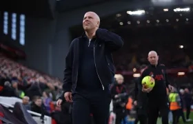 El neerlandés Arne Slot, entrenador del Liverpool. 