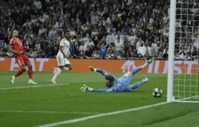 El gol de Vinicius Junior para la victoria del Real Madrid sobre Benfica. 