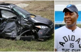 Así quedó el automóvil que era conducido por el exfutbolista Freddy Rincón.