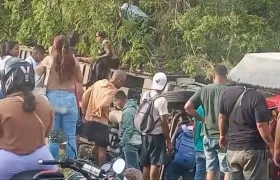 Accidente en la vía Oriental.