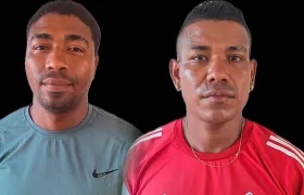 Los dos capturados por parte del Gaula de la Policía. 