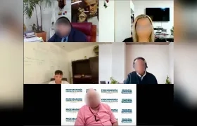 Aspecto de la audiencia, donde estuvo presente de manera virtual Juan David Toboada.