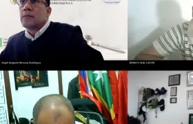 El juez durante la audiencia de solicitud de medida de aseguramiento. 