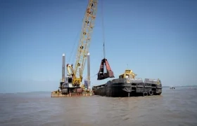 Obras en el Canal del Dique. 