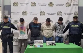 Cinco capturados por la Policía Metropolitana de Barranquilla.