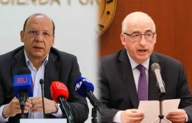 El ministro de Hacienda, Germán Ávila, y el gerente del Banco de la República, Leonardo Villar.
