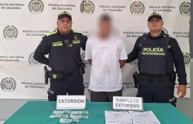 El capturado fue conducido a la URI de la Fiscalía por extorsión. 