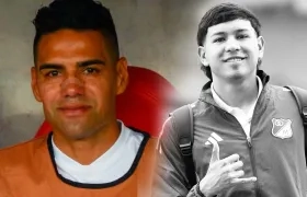 Radamel Falcao y Santiago Castrillón.