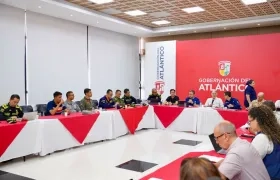 Consejo de seguridad realizado esta martes en la Gobernación del Atlántico. 