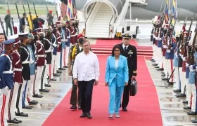 Gustavo Petro y Delcy Rodríguez en 2022