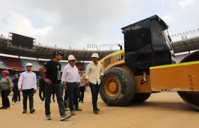 Obras en el estadio Metropolitano de Barranquilla.