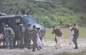 Indígenas arhuacos, heridos en Aracataca. 