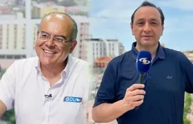 Los periodistas Ricardo Orrego y Jorge Alfredo Vargas.