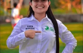 La congresista reelegida Karen Manrique.