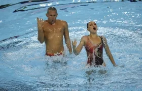 Los colombianos Gustavo Sánchez y Emily Minante.
