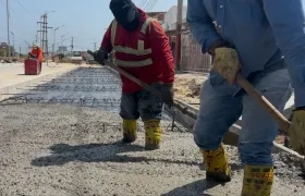 Las obras de pavimentación avanzan dentro de lo proyectado por la Alcaldía de Soledad. 