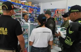 Unidades del Gaula y Ejército reforzando seguridad en los barrios.