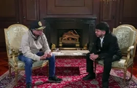 El Presidente Gustavo Petro y Luis Fernando Villa Álvarez, conocido como Westcol.