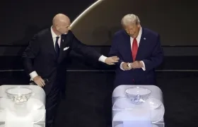 Gianni Infantino y el Presidente Donald Trump.