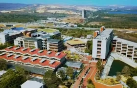 Vista aérea de la Universidad del Atlántico. 