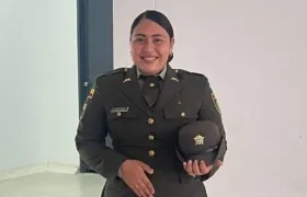 La patrullera de la Policía Soraya Montoya. 