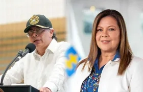 El Presidente Gustavo Petro y la fiscal Luz Adriana Camargo.