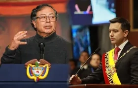 Gustavo Petro y Daniel Noboa