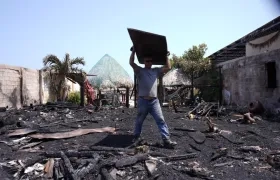 En cenizas quedó el restaurante El Carmen. 