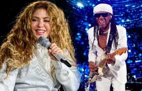 Shakira y Nile Rodgers.