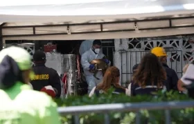 Momento de la inspección en la vivienda.