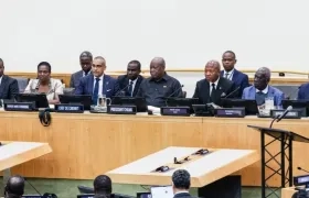 Momentos previos a la votación en la ONU.
