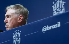 Carlo Ancelotti en rueda de prensa este lunes en Río de Janeiro.