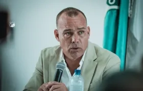 Rafael Dudamel durante su presentación como nuevo técnico del Deportivo Cali