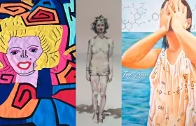 Obras de Inés Ospino y Clara Valencia.