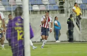 Jannenson Sarmiento marcó, de tiro libre, su primer gol con Junior.
