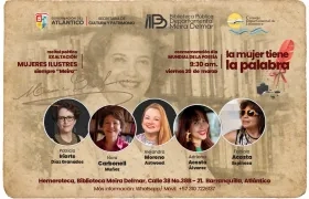 Afiche promocional del encuentro 'La mujer tiene la palabra'.