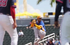 Luis Patiño fue el abridor de Colombia y el pitcher perdedor.