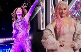 Shakira y Karol G, dos artistas que han llevado en nombre de Colombia a escenarios internacionales. 
