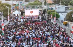 Celebración del cumpleaños de Barranquilla en el Malecón de Rebolo.