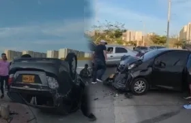 Los dos vehículos implicados en el accidente. 
