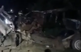 El vehículo usado para el atentado.