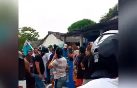 Lugar donde se presentó el ataque sicarial en el barrio El Carmen este sábado. 