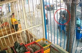 Momento del ataque armado. 