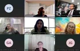 Aspecto de la audiencia virtual de este miércoles. 