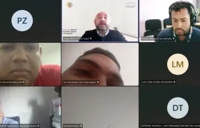 Aspecto de la audiencia de este viernes ante el Juzgado 14 Penal Municipal con control de Garantías. 