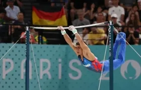 El gimnasta colombiano Ángel Barajas.