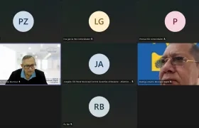 Aspecto de la audiencia que fue instalada este jueves, pero no pudo continuar por no conexión de la defensa y del imputado. 