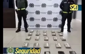 Droga incautada por la Policía en el puerto de la capital del Atlántico.