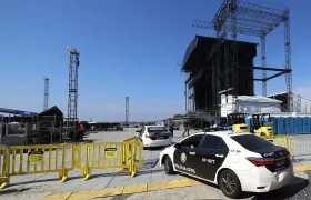 Lugar donde se instala el escenario del megaconcierto.