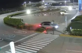 Momento del accidente.